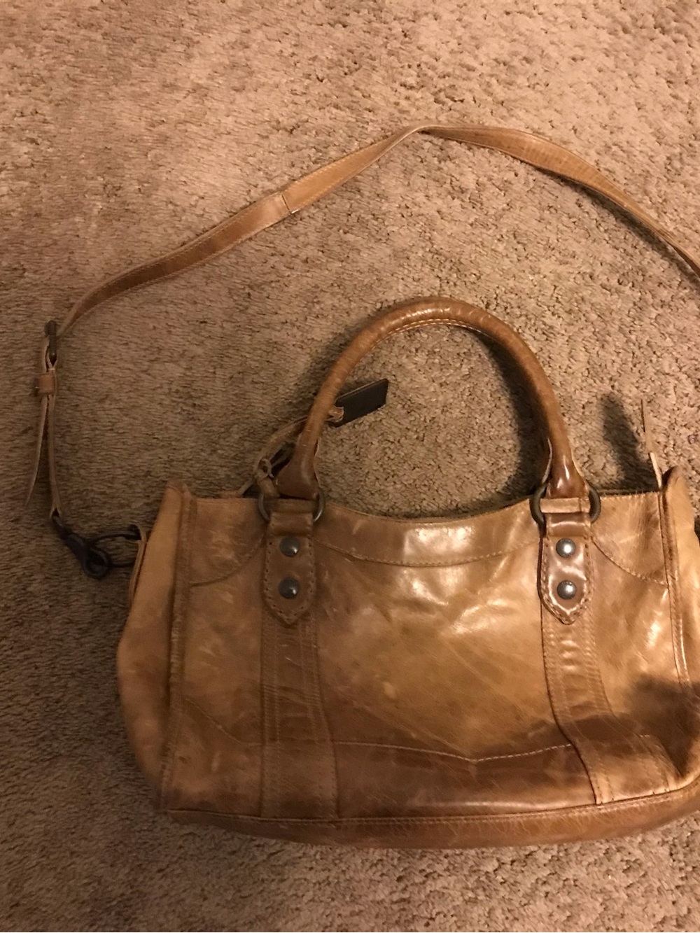 Frye Full Light Leather MELISSA SATCHEL bag